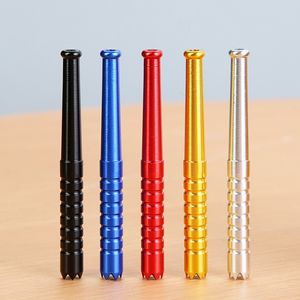 Metal Smoking One Hitter Pipes Tobacco Dry Herb Suck Mouthpiece Tips Detachable Portable Pocket Hand Direct Pipe