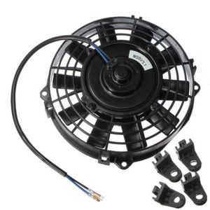 Freeshipping 8 inch Electric Radiator/Intercooler 12v Slim Cooling Fan Fitting Kit Frjud