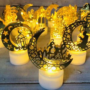 ノベルティアイテムラマダンの装飾2023 Eid Mubarak LED CANDLE LIGHTS RAMADAN DECORATION for Home Ramadan Kareem Muslim Islamic Aid Alfitr Z0411
