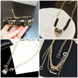 Pendant Necklaces designer 2023 Heart Diamond Necklace Designer Women monogram Choker New Birthday Gift Brand Pearl 18K Gold Plated Premium Jewelry Wholesale B7XY