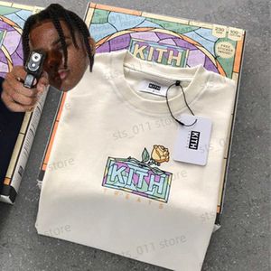 Men's T-Shirts Kith Flowers Box 24 Style T Shirt Men Women High Version Tee Short Sleeve T221130