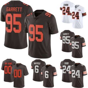 Football Jersey Cleveland''Browns''custom 95 Myles Garrett 24 Nick Chubb 10 Anthony Schwartz 25 Demetric Felton Jr. 5 Anthony Walker Jr. 88 Harrison Bryant