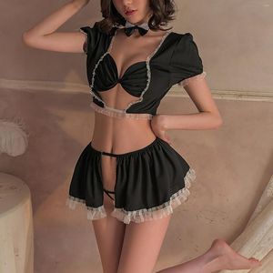 Fashion designer women's temperament women sexy back deep V Suspender lace mini short nightdress