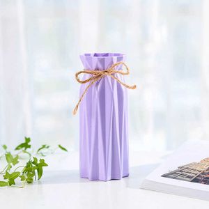 Вазы современный скандинавский минималистский пластиковый ваза оригами пластиковая цветочная ваза домашняя гостиная