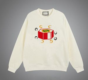 23FW Lüks İtalya Marka Tasarımcısı GC İşbirliği Hoodie Uzun Kollu Crewneck Sweater Sweatshirt Moda Logosu Külkü Kapüşonu Açık Sweatshirt