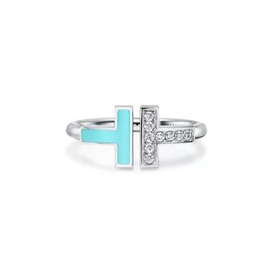Luxurys Desinger Ring Einfacher Ring für Frauen Design Sense Sterling Silber Ring Damen Klassischer Diamant Rng Einfache Ringe Geburtstagsgeschenk, gut mit und Box