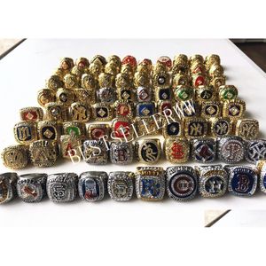 All 1903 - 2023 World Series Baseball Team Champions Championship Ring Set Souvenir Men Fan Gift Can Random Wholesale Drop Delivery Dhyyw