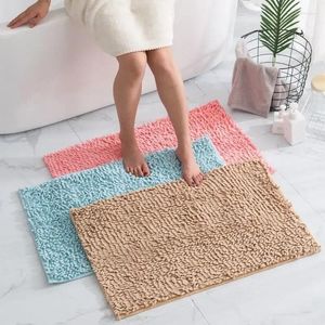 Bath Mats Small Carpet Pure Color Elliptocytosis Shape Water Absorption Bathroom Thickening Anti-Slip Winter Warmer Indoor Essential