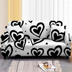 Coperture per sedie Love Heart Elastic Cover Cover Gladdone Sletch Plaves Seat Angolo Slittazione sezionale 1-4 Fundas