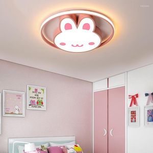 Deckenleuchten Nordic Pink Kinder Schlafzimmer Dekor Ultradünne LED-Lampe für Zimmer Dimmbares Licht Moderne Heimdekoration Leuchte