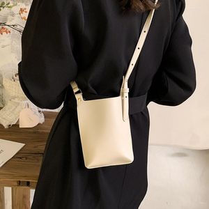 Borse da sera Fashion PU Small Solid Crossbody Women Mini Leather Messenger Bag Clutch Bolsas Ladies Phone Purse Handbag