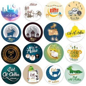 4 PC Gift Wrap Eid Al Adha Stickers Labels Party Diy Eid Dekorationer Happy Eid Aladha Behandla presentförpackning Selfadhesive Seal Stickers levererar Z0411