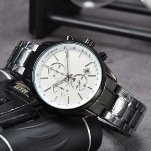 Homens designer de luxo automático quartzo 40mm relógio masculino auto versatilidade cronógrafo banda inoxidável 6 mãos relógios b1