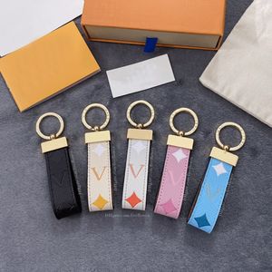 Designer Keychain Luxury Keyring Gold Plated Buckle Lanyard Letter Key Chain Women Men Charm Car Leather Classic Keychains