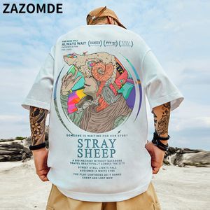 Mężczyźni s t s criety zazomde harajuku ponadgabarytowa shirt men Summer Cool unisex tops