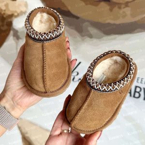 Tops UG Kids Toddler Tasman II Slippers Tazz Baby Shoes Chestnut Fur Slides Sheepskin Shearling Classic Ultra Mini Boot Winter Mules Slip-on Suede Wougglis boots