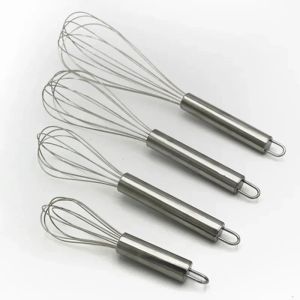 Stainless Steel Balloon Wire Whisk Tools Blending Whisking Beating Stirring Egg Beater Durable Hand held Egg Beater Wholesale