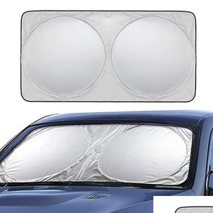 Car Sunshade Sun Shade Front Rear Window Windshield Visor Er Uv Protect Reflector Car-Styling High Quality R230606 Drop Delivery Mob Dhi8X