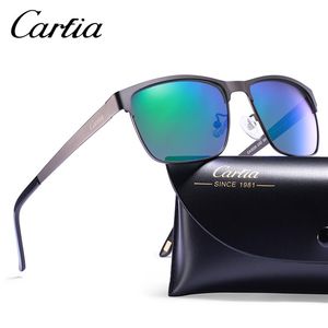 Carfia 5225 поляризационные солнцезащитные очки в металлической оправе из смолы UV400, солнцезащитные очки для мужчин, солнцезащитные очки с футляром 58mm258e
