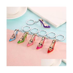 Colorf High Heels Key Chain High-Heeled Shoes Handbags Accessories Car Ring Pendant Mticolor Drop Delivery Dh0Vl