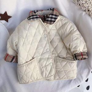 Jackets de inverno de outono para crianças novas garotas de casaco bidirecional de casaco de casaco bidirecional