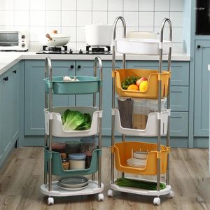 Armazenamento de cozinha 4 camadas vendendo multi-função móvel plástico crianças brinquedos caixa de frutas rack vegetal com rodas