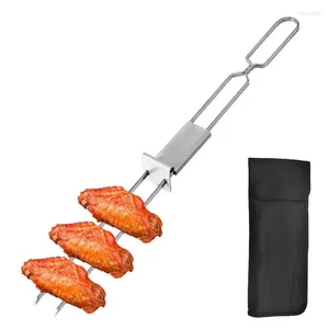 Tools BBQ Fork For Grill Barbecue Stainless Steel Grilling Forks Dishwasher Safe Cooking Supplies Roasting Picnics Portable