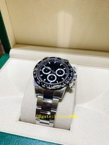 DJ Factory Men 's 40mm 자동 기계식 4131 시계 904L 모든 스테인레스 스틸 고무 세라믹 시계 방수 사파이어 시계 오리지널 박스