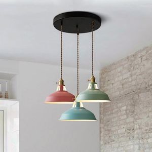 Lampy wiszące retro lekki w stylu przemysłowym żyrandol kuchnia lampa sufitowa E27 vintage wiszące dekoracyjne