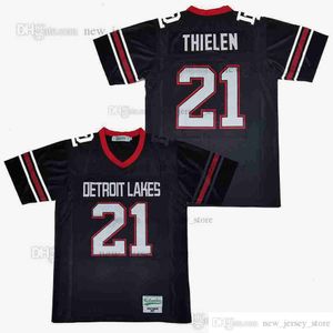 DIY Design Retro Film ADAM THIELEN #21 HIGH SCHOOL Jersey Individuell genähte College-Football-Trikots