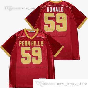 DIY Design Retro Movie AARON DONALD #59 HIGH SCHOOL Jersey Custom Stitched College Football Jerseys