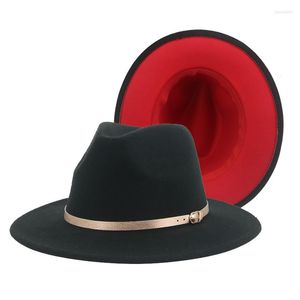 Berets Fedora Hut Frauen Winterhüte Panama Für Patchwork Rote Unterseite Luxus Design 2023 Fedoras Bonnet Chapeau Femme