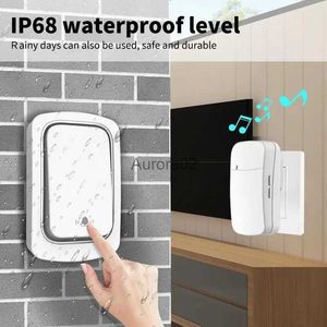 Doorbells Intelligent Outdoor Wireless Doorbell IP68 Waterproof USB Powered Doorbell 38 Rings Smart Door Bell Chime Rings Security Alarm YQ231111