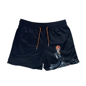 Herrshorts Anime Bleach Classic Gym Basketball Workout Mesh Summer Casual Swimming 230410