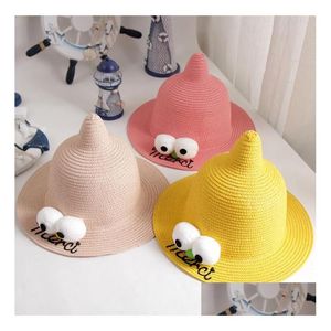 Fashion Children St Hats With Cartoon Eyes Creative Top Baby Girls Bucket Hat Boys Cap Witch Beach Panama Caps Ship Drop Delivery Dhd7C