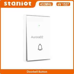 Doorbells Staniot 433MHz Welcome Intelligent Wireless Doorbell Smart Door Bell Button with Battery for Home Burglar Security Alarm System YQ231111