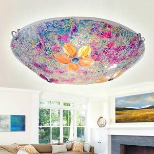 Ceiling Lights Mediterranean Light Bohemian Glass Home Loft Decor For Living Room Creative Circle Kitchen Bedroom Lamp Fixtures