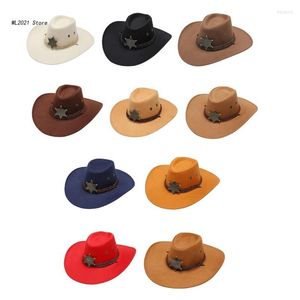 Basker cowboy hattar fedora cowgirl hat rese party props kvinnor ungkarl för travl disco klä upp