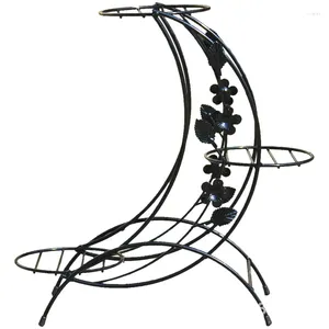 Dekorativa plattor Flowers Pot Stand Iron Flower Plant Dekoration Stands inomhushylla Rack Support för NJ71413