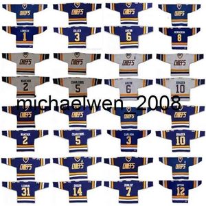 Weng Hanson Brothers Charlestown Jerseys 1 Denis Lemieux 2 Wanchuk 3 Killer 5 Charlebois 6 Ahern 7 Dunlop 8 Bergeron 10 Braden 14