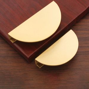 Handles Pulls 1Set Round Semicircle H65 Solid Brass Cabinet Knobs and for Furnitures Cupboard Wardrobe Book Drawer Door Pull 230410