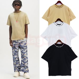 Designer Mens Summer T Shirt Womens Vintage Collar Letter Print Tees Couples Short Sleeve Clothing Size S-XL