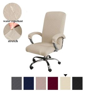 Stol täcker vattenavvisande datorstol täcker stretch kontorsstol täcke sätesfodral dammtät spel fåtölj slipcover med armstöd 231110