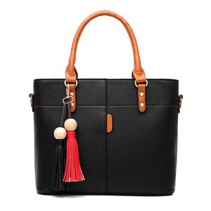 HBP Women Handväskor Tassel Pu Leather Totes Bag Topphandtag broderi Crossbodybag axelväskor Lady Handväskor