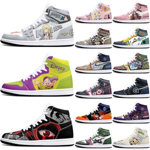 Novos clássicos diy sapatos personalizados esportes sapatos de basquete 1s homens mulheres antiderrapante anime personalizado figura tênis 0001rz6q