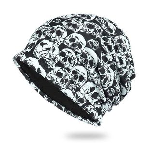 HBP Spring and Autumn Thin Pullover Skeleton Head Baotou Personalized Stacked Cool Headband Street Dance Trendy Print Hat