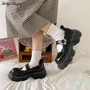 Scarpe Eleganti Piattaforma Bianca Mary Jane Lolita Donna Vintage Ragazze Tacco Alto Studente universitario