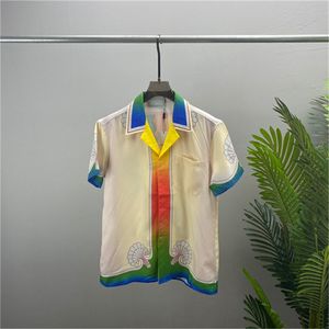 Mężczyźni designerskie koszule Summer Shoort Sleeve Casualne koszule moda luźna polo w stylu plażowym oddychając Tshirts TEE Clothingq41