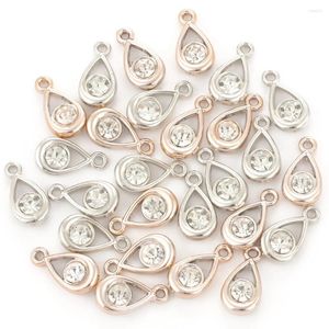 Colares de pingente 20 pçs/lote 18x9mm gota de água ccb colar encantos de plástico pingentes para fazer jóias artesanais diy pulseiras acessórios