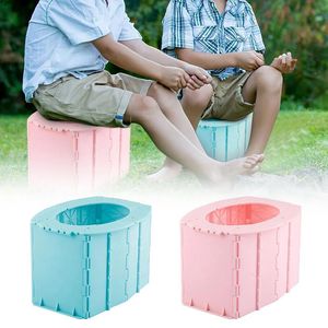 Outros banheiros suprimentos de banheiro portátil dobrável dobrável potty conveniência balde para camping caminhando os levantadores de assento de viagem 230411